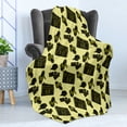 thumbnail image 4 of Hip Hop Soft Flannel Fleece Throw Blanket, Subculture Themed Print with Boombox Sneaker and Hip Hop Font, Cozy Plush for Indoor and Outdoor Use, 60" x 80", Pale Yellow Yellow, by Ambesonne, 4 of 5