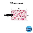 thumbnail image 3 of Pink Balloons Hearts Watercolor Birthday Valentine's Love Faux Leather Travel Luggage Tag, 3 of 7