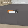 thumbnail image 4 of Elegant Comfort Wrinkle Resistant - Silky Soft Dobby Stripe Bed-in-a-Bag 8-Piece Comforter Set, Full/Queen, Gray, 4 of 5