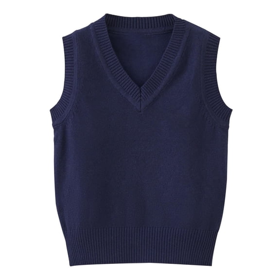 Odeerbi Niños de Punto Suéter V Cuello Chaleco Sin Mangas Suéter Chaleco Uniforme de La Escuela