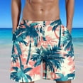 thumbnail image 2 of ZCFZJW Tropical Swim Trunks for Men Big and Tall Regular Fit Casual Summer Drawstring Elastic Waist Beach Board Shorts with Pockets Trendy Hawaiian Short Pants Bathing Suit Beige XXXXL, 2 of 5