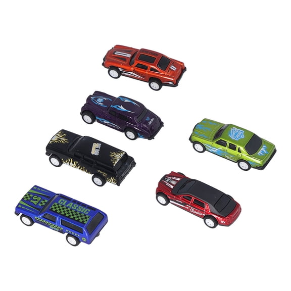 Racing Car Model Toy, Pull Back Cars Toys Set Zinc Alloy 6Pcs Easy To Store  For Over 3 Years Old For Home