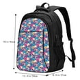 thumbnail image 4 of Yiaed Skull blue leaf Print Laptop Backpack,Business Travel Durable Laptops Backpack with USB Charging Port,Water Resistant College Computer Bag, 4 of 5