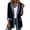 Black01, variant on Denim Blazer for Women Collared Winter Fall Patchwork Jacket Knit Button Down Denim Cuffs Long Sleeve Lightweight Stylish Shacket Navy 2XL
