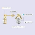 thumbnail image 2 of Diamond Stud Earring | 2 Carat IGI Certified Oval Shape Lab Grown Diamond | 14K Yellow Gold |Stellar Lab Diamond Stud Earrings | Prong Setting | FG-VS1-VS2 Quality | Friendly Diamonds, 2 of 5