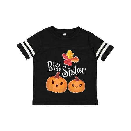 

Inktastic Big Sister Pumpkins with Fall Leaves Gift Toddler Toddler Girl T-Shirt