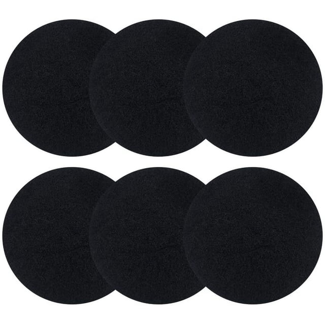 6 Pack Charcoal Filters for Kitchen Compost Bins - Thickening Activated Carbon Filters Replacement, 0.4" Thickness