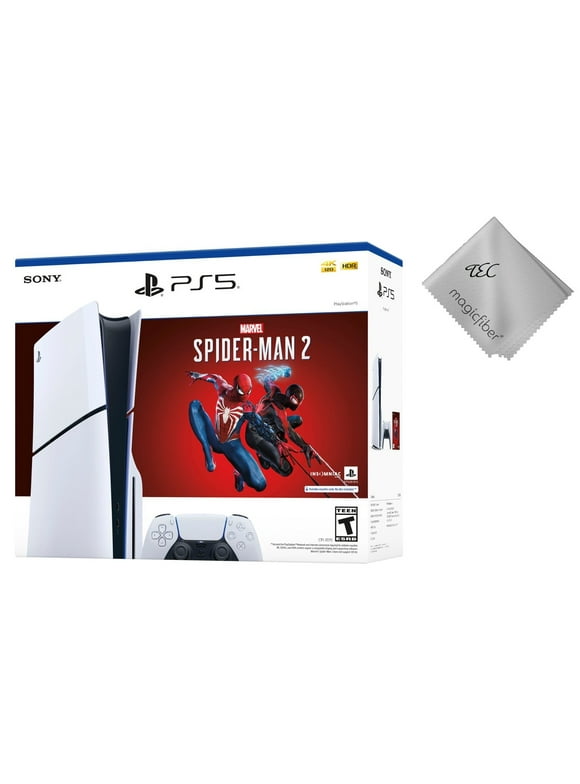 TEC Sony PlayStation_PS5 Gaming Console (Disc Edition) with Marvels Spider-Man 2 Bundle (Slim)