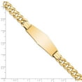 thumbnail image 3 of Primal Gold 14 Karat Yellow Gold Flat Curb Link Soft Diamond Shape ID Bracelet, 3 of 3