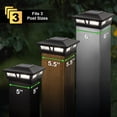 thumbnail image 4 of Classy Caps Oxford Solar Post Cap - Fits 6"x6", 5.5"x5.5", and 5"x5" Posts - Black Aluminum, 4 of 11