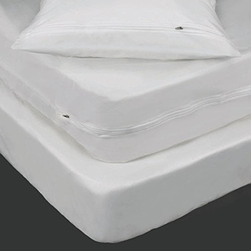 6 Gauge Vinyl Long Twin Zippered Mattress / Boxspring Cover 39x80x16