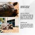 thumbnail image 4 of XBrand 21.3"L Brown and Black Concrete/MgO Walking Turtle Statue, Indoor or Outdoor Décor, Garden Décor, Turtle Statuary, 4 of 13