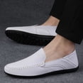 thumbnail image 6 of Luxury Leather Men Shoes Casual Italian Soft Men Loafers Handmade Moccasins Breathable Slip on Boat Shoes Zapatos Hombre, 6 of 6