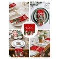 thumbnail image 3 of Red Christmas Snowman Cloth Napkins Set of 8 Reusable Dinner Napkins, Winter Snowflake Green Xmas Tree Cocktail Napkin Washable Table Napkins for Wedding/Holiday Party/Baby Shower 20"x20", 3 of 7
