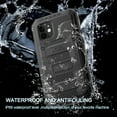 thumbnail image 4 of Dteck Case for Apple iPhone 12 6.1-inch,Luxuy Metal Waterproof Shockproof Rubber Hybrid Aluminum Alloy Back Case with nano waterproof membrane Cover,Black, 4 of 9