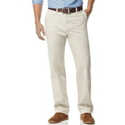 Nautica Mens Twill Flat-Front Pant