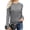 Dark Gray, variant on Women's Classic-fit Lightweight Cable Long Sleeve Mockneck Loose Casual Sweater Jumpers