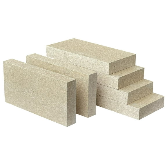 Protalwell Woodstove Firebricks, Size 9″ x 4-1/2″ x 1-1/4″, Upgrade Fire Bricks Replacement for US Stove FBP6, FBP6E, 6-Pack