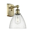 thumbnail image 2 of Innovations Lighting  Bristol Glass - 1 Light 8" Sconce Antique Brass/Seedy, 2 of 5