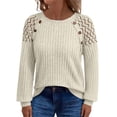 thumbnail image 2 of Womens Blouses Women Long Sleeve Shirts Lightweight Sweaters Casual Shirt V Neck Lace 2026 Fall Fashion Clothes Womens Fashion Top Shirts, 2 of 6