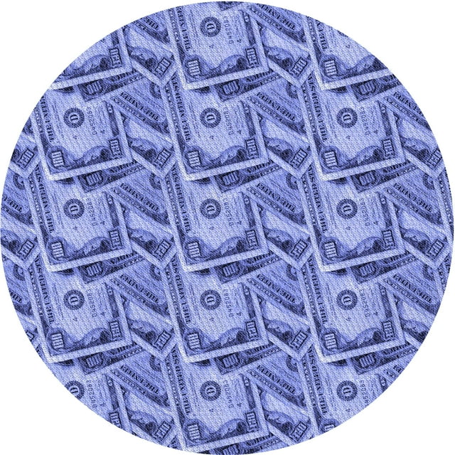 Ahgly Company Tapis d'Intérieur Lavable en Machine Carré Transitionnel Bleu Ciel, 3 Pieds Carré