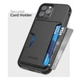 thumbnail image 2 of Encased Apple iPhone 12 Pro Max Wallet Case (2020) Protective Cover with Card Holder Slot (3 Credit Cards Capacity) Black, 2 of 7