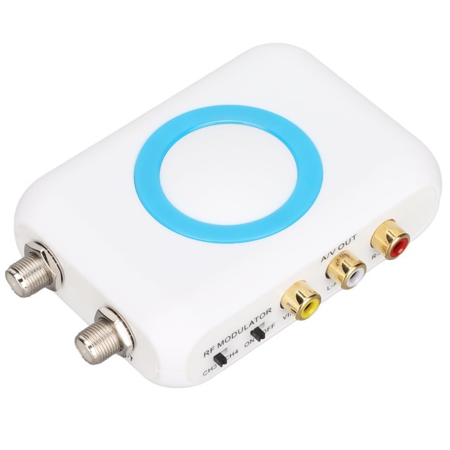 To RF Modulator, Plug and Play Multifunction Portable PAL NTSC Format Output HDM66 HD Modulator for Home TV Replacement