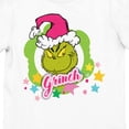 thumbnail image 6 of The Grinch Festive Character Art Girl's White Crew Neck Short Sleeve T-shirt-Large, 6 of 7