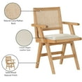 thumbnail image 2 of Meridian Furniture Abby Cream Vegan Leather Dining Arm Chair (Set of 2), 2 of 8