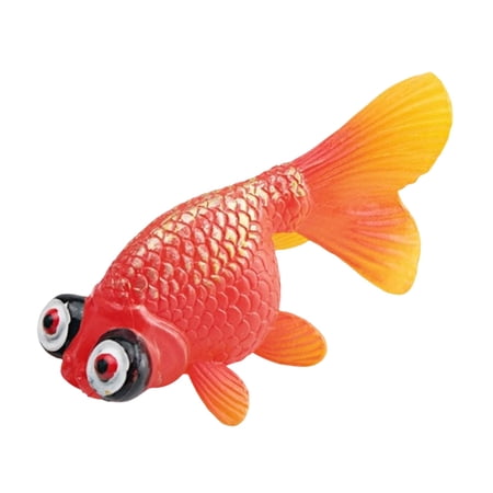 Red Plastic Elegant Desktop Ornament with Stand Realistic Aquarium Figurine 7cm Home Display