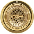 thumbnail image 3 of Westbrass COMBO PACK 3-1/2" Wing Nut Style Sink Strainer and Extra-Deep Waste Disposal Trim, Polished Brass, 3 of 12