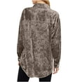 thumbnail image 3 of Hvyesh Velour Shirt for Women Button Down Tunic Tops Long Sleeve Velvet Shirt Dressy Work Shirt Blouse, 3 of 6