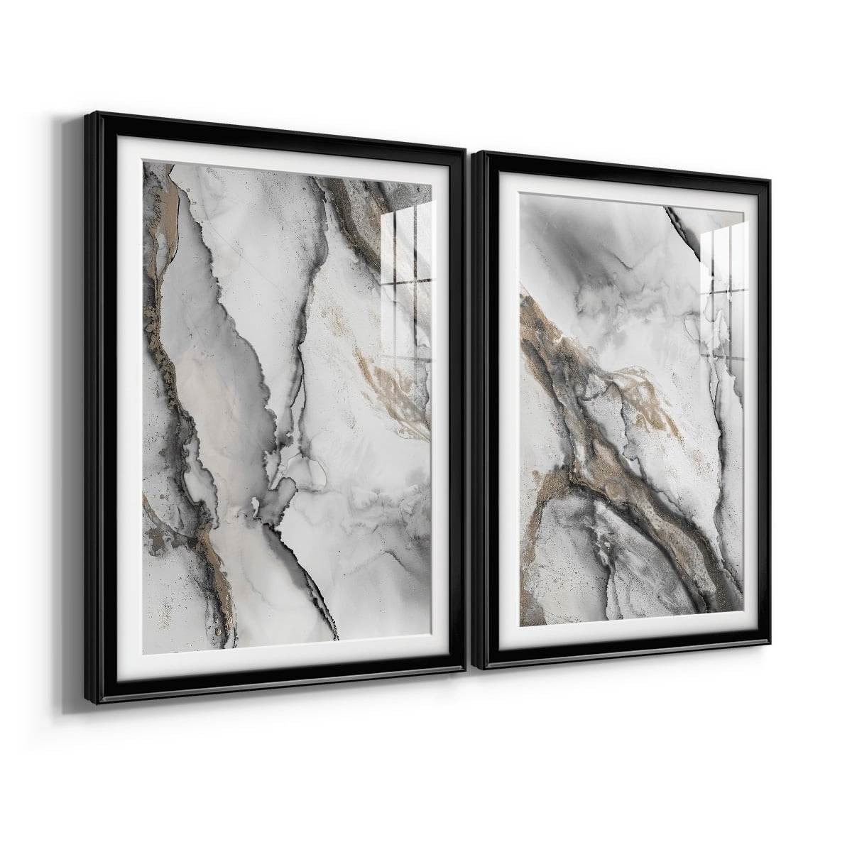 Wexford Home Abstract Ink Fantasy I Premium Framed Print, 18.5" x 24.5" - Ready to Hang, Black (Set of 2)