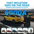 thumbnail image 3 of ODEGNC 6000A Heavy Duty Jump Starter and Air Compressor 25000mAh 12V Dual-Power Car Starter for SUV RV Van Diesel, 3 of 11