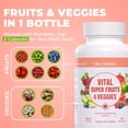 thumbnail image 5 of Vital Super Fruits & Veggies - Daily Superfood Capsules for Adults - fruit and veggies supplement to Boost Immunity & Energy - 2-in-1 Formula for Overall Wellness, 5 of 7