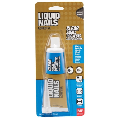 Liquid Nails Clear Small Projects Silicone Adhesive (LN207) 2.5 oz