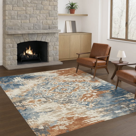 Addison Rugs Chantille Indoor/Outdoor Traditional Global Cream Machine Washable Rectangle Rug, 10' x 14'