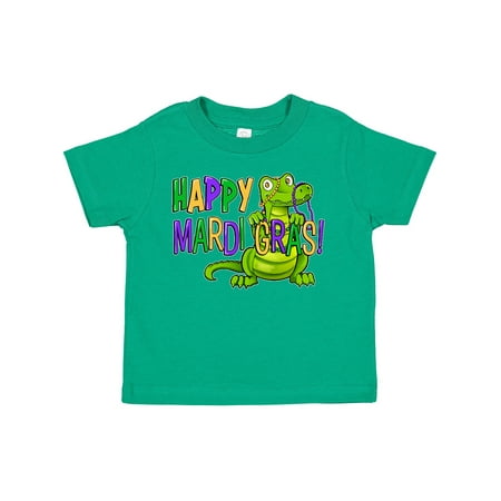 

Inktastic Happy Mardi Gras Cute Alligator with Beads Gift Toddler Boy or Toddler Girl T-Shirt
