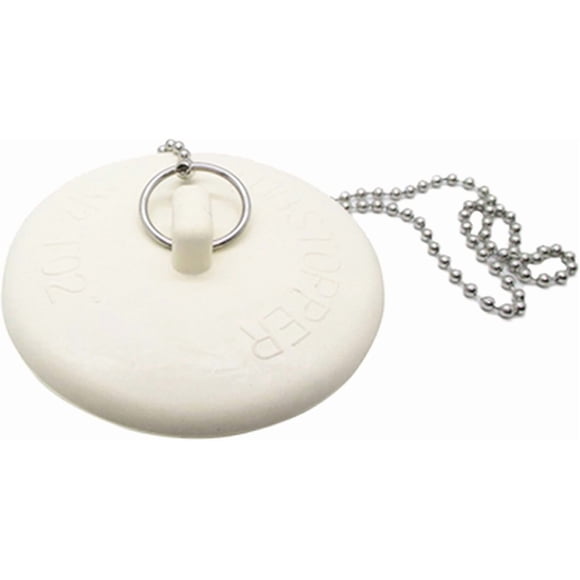 Bouchon de Baignoire en Caoutchouc avec Chaîne – Bouchon de Vidange Universel pour Baignoire, Évier de Cuisine, Douche et Buanderie – Convient aux Drains de 1,5 Pouces à 2 Pouces