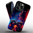 thumbnail image 3 of Punmada Compatible with iPhone 11 Pro Max Matte Case For Girl Boy Full Body Protective Hard Shell Esthetics Pattern Night City Cars, 3 of 7