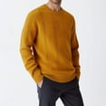 thumbnail image 4 of Men's Classic Crew Neck Plaid Knitted Sweater Casual Long Sleeve Checkered Pullover, 4 of 5