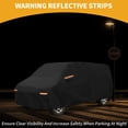 thumbnail image 3 of Unique Bargains All-Weather Car Cover Black with Right Side Zipper 196.46"x56.30"x68.90", 3 of 8