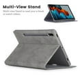 thumbnail image 4 of Dteck Case for Galaxy Tab S7 FE/S8 Plus/S7 Plus 12.4 Inch, Premium PU Leather Multiple Viewing Angles Folding Stand Cover with Pen Holder Auto Wake Sleep for Samsung Tab S7 FE 2021/S8+ 2022/S7+, Gray, 4 of 6