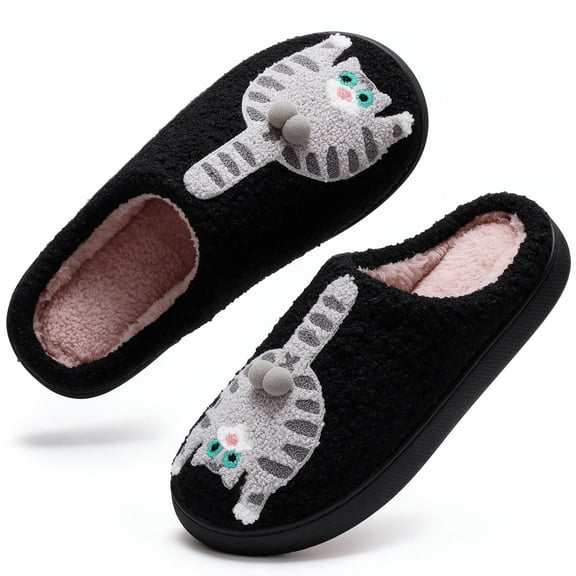 BERANMEY Cute Animal Slippers for Women Men Cartoon Womens Slippers Fuzzy Fall Winter Warm Cozy Couple House Slippers Shoes