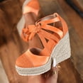 thumbnail image 6 of YLYL 2026 Women Espadrilles Sandals Platform Wedge Heel Closed Toe Arch Support Ankle Strap Summer Shoes, 6 of 9