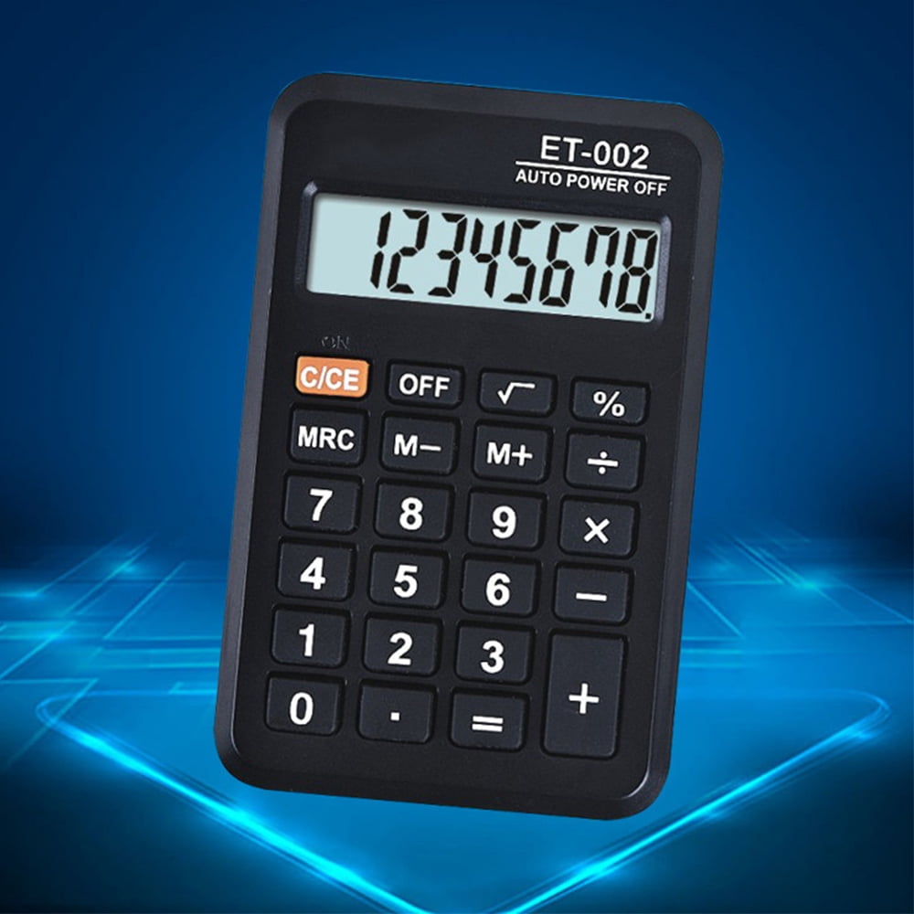 tooloflife Premium Mini Pocket Calculator with Leather Cover for Basics Budgeting Business Working Black