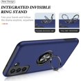 thumbnail image 7 of Case for Samsung Galaxy S21 FE, Light Shockproof Protective Cover with Built-in Magnetic Rotating Holder Kickstand Stand Compatible for Samsung Samsung Galaxy S21 FE (Blue), 7 of 7