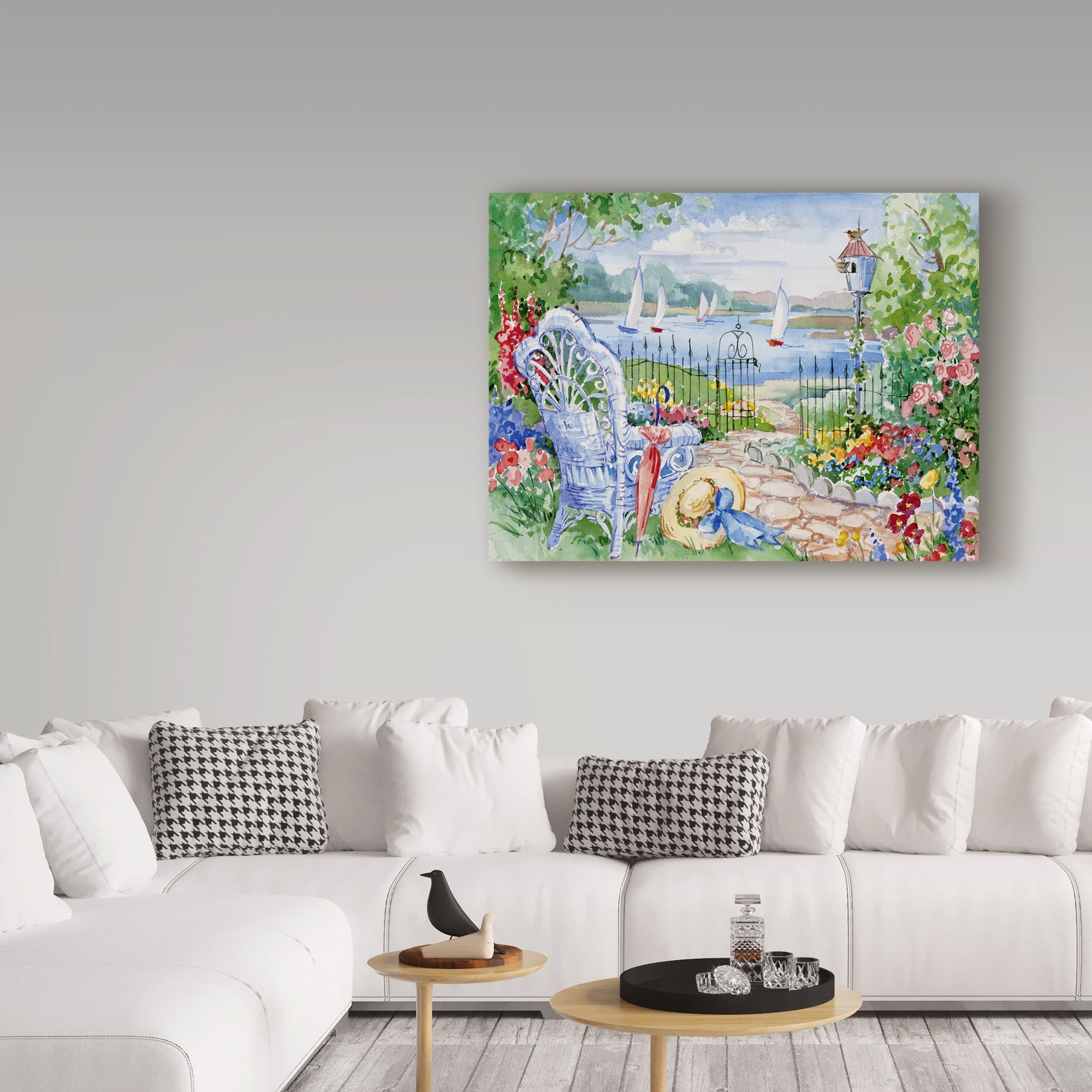 Trademark Fine Art 'Summer Breeze Chairs' Canvas Art by Barbara Mock
