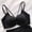 Black, variant on Women's Side Lace Crisscross Front Wireless Push Up Bra, Thin Adjustable Straps Side Support Anti-Spill Casual Lingerie Black S