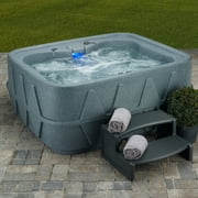 Aquarest Spas Powered By Jacuzzi AR-400 Premium 4-Person 20-Jet Plug And Play with Ozonator - LED waterfall - Graystone
